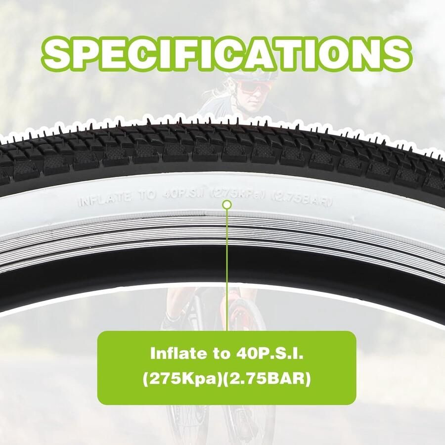MTB Fietsbanden 26 x 1.75 Inch Inclusief Binnenbanden en Levens Ideaal voor Mountainbike en Stadsfiets