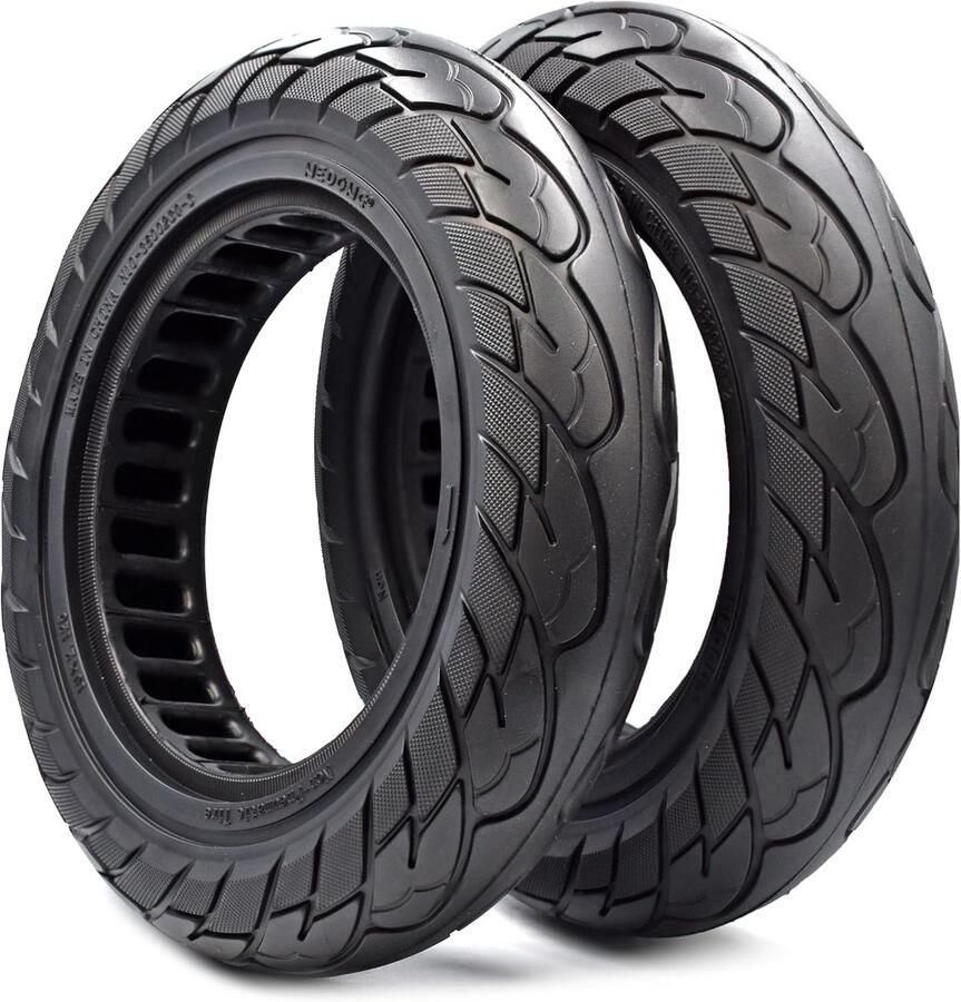 MyBESTscooter 10 x 2 125 massieve band voor elektrische scooter 10 inch massieve band punctiebestendig platvrij explosiebestendig voor- en achterband vervangingswiel