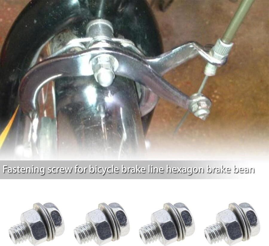 Nordivar Fiets Kabel Anker Bouten Fietsen Accessoires Set van 20 Zwart BMX Cross Bike Elektrische Fiets Opvouwbaar Mountainbike Racefiets Ronde Hoekige Kop Schroef