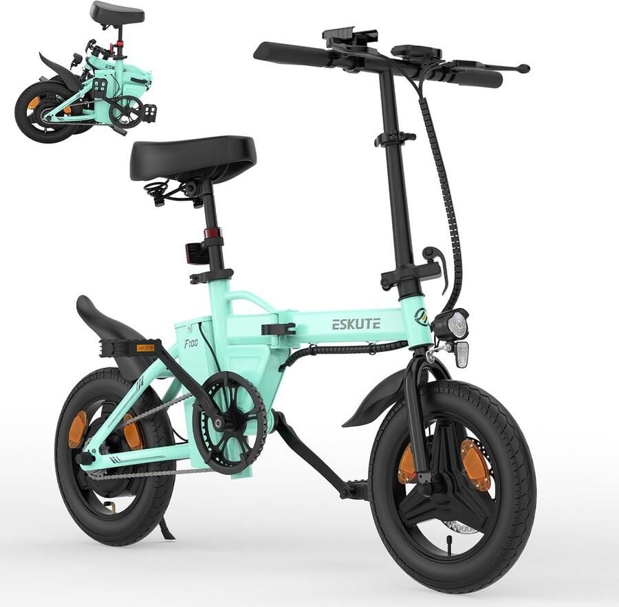 Opvouwbare Elektrische Fiets 14 36V 9Ah Max. 25 km u Actieradius 35-60 km LCD Scherm Ergonomisch Zadel Stadsfiets voor Volwassenen