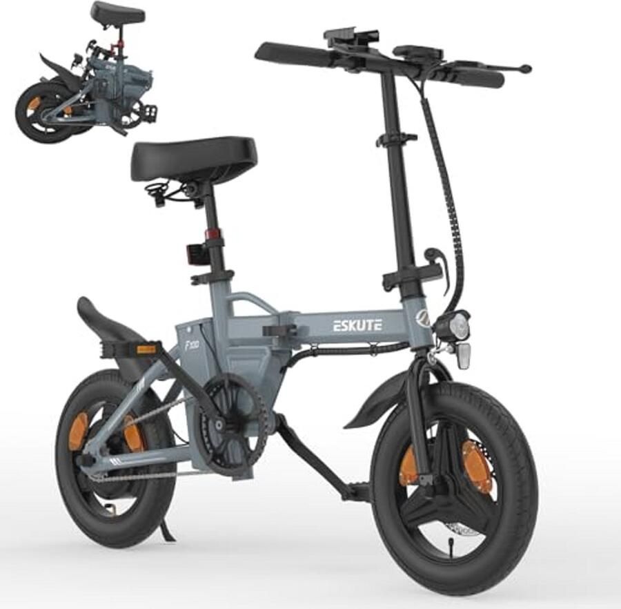 Opvouwbare Elektrische Fiets 14 inch E-Bike met 36V Accu LCD Display en USB Houder voor Stedelijk Gebruik