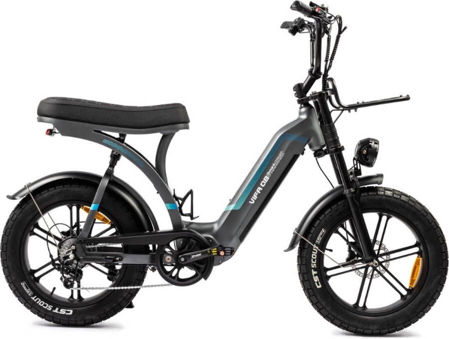 OUXI fatbike Grijs 250W Elektrische fatbike E-Bike met voorrek