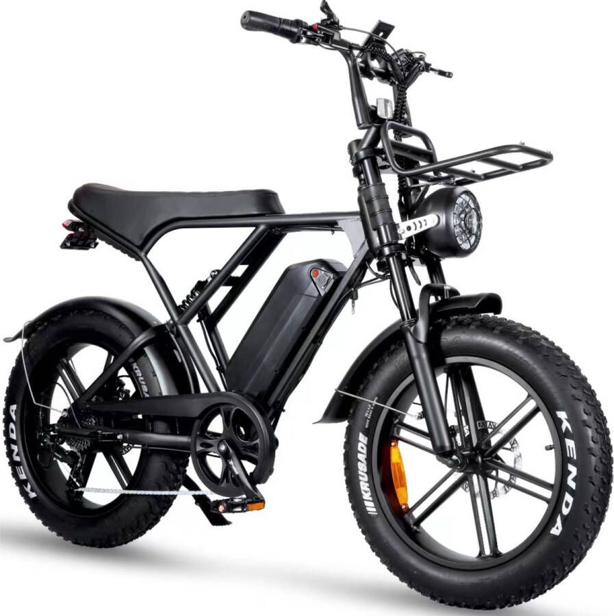 Fatbikeskopen.nl Ouxi H9 Model Zwart Elektrische Fatbikes Elektrische Fiets E Bike