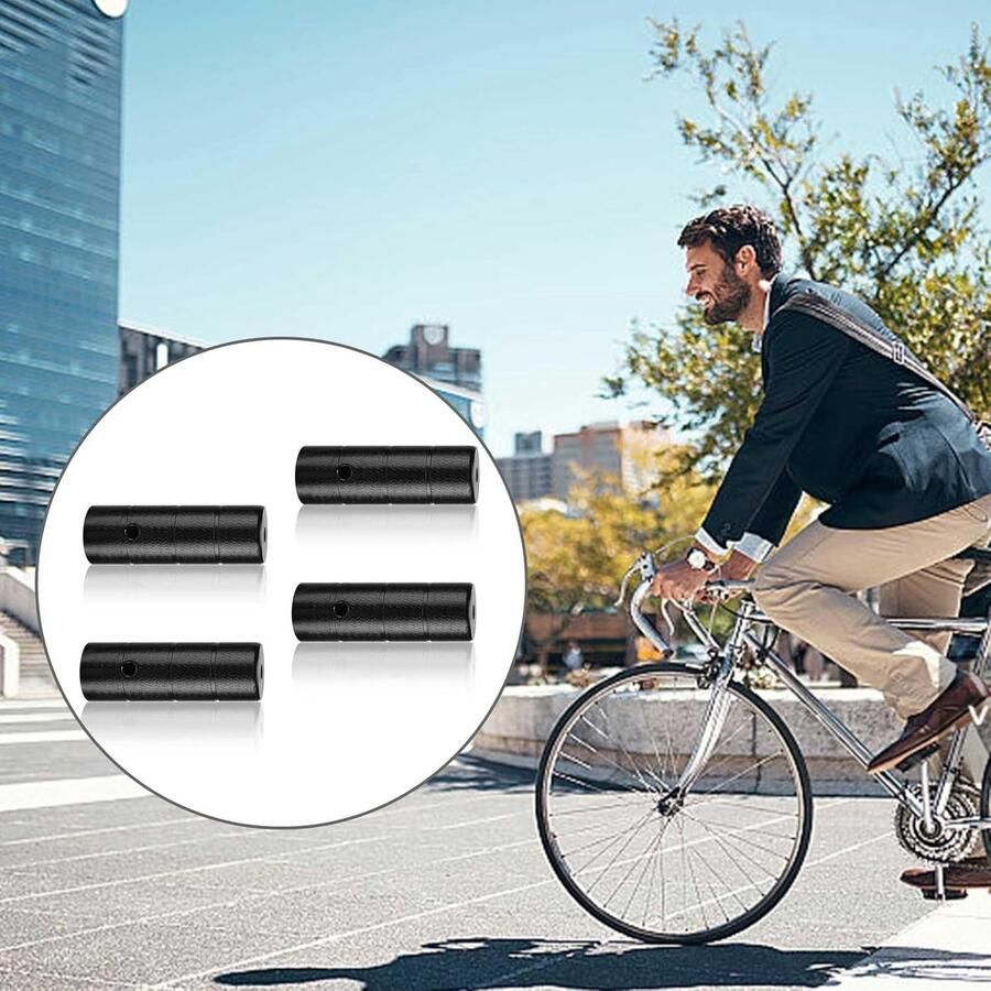 Pegs 4 pieces zwart hoogwaardige ijzer BMX pegs geselecteerde materialen eenvoudige installatie fiets voetsteunen geschikt voor racefietsen mountainbikes BMX fietsen