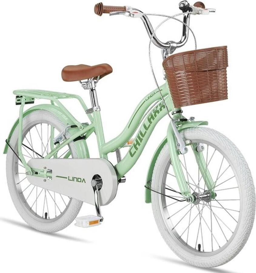 Premium Kinderfiets 20 Inch voor en Stadsfiets voor Kinderen van 6 tot 11 Jaar