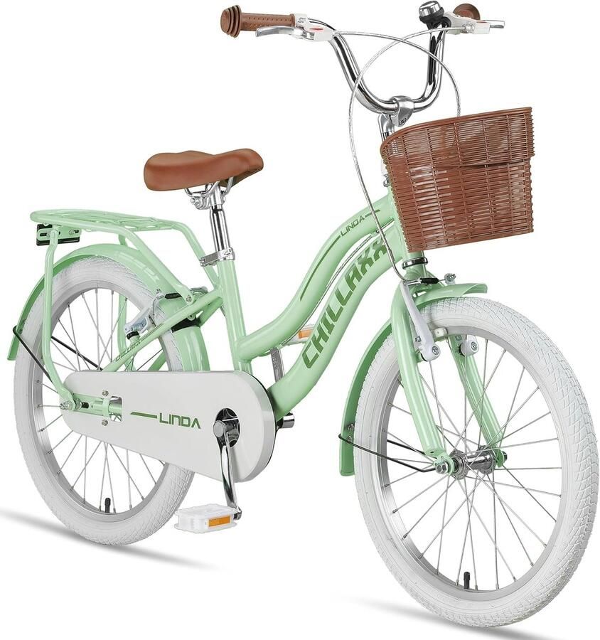 Premium Kinderfiets 20 Inch voor en Stadsfiets voor Kinderen van 6 tot 11 Jaar