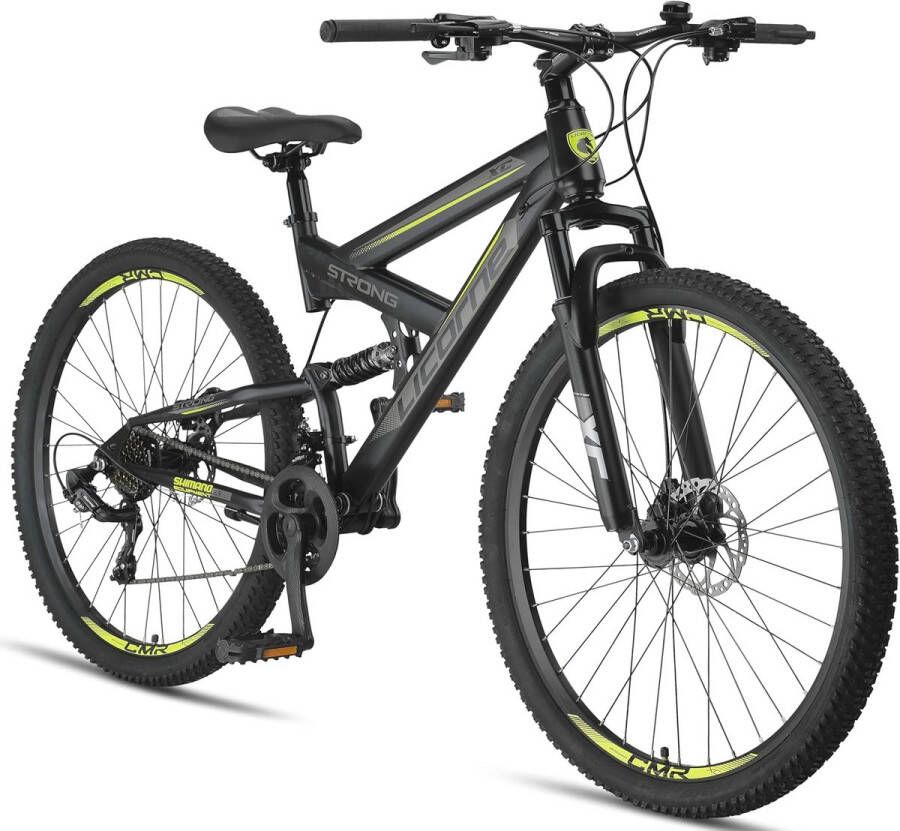 Premium Mountainbike 29 inch met Volledige Vering Schijfremmen en 21 Versnellingen voor Jongens Meisjes Dames en Heren