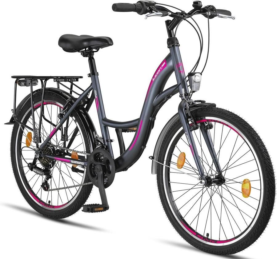 Premium Stadsfiets voor Kinderen en Volwassenen Beschikbaar in 20 24 26 en 28 Inch met 21 Versnellingen