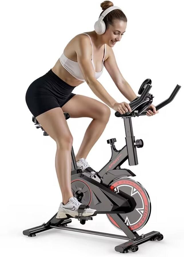 Professionele Spinningfiets met Verstelbare Weerstand LCD-display & Tablethouder – Stil en Verplaatsbaar