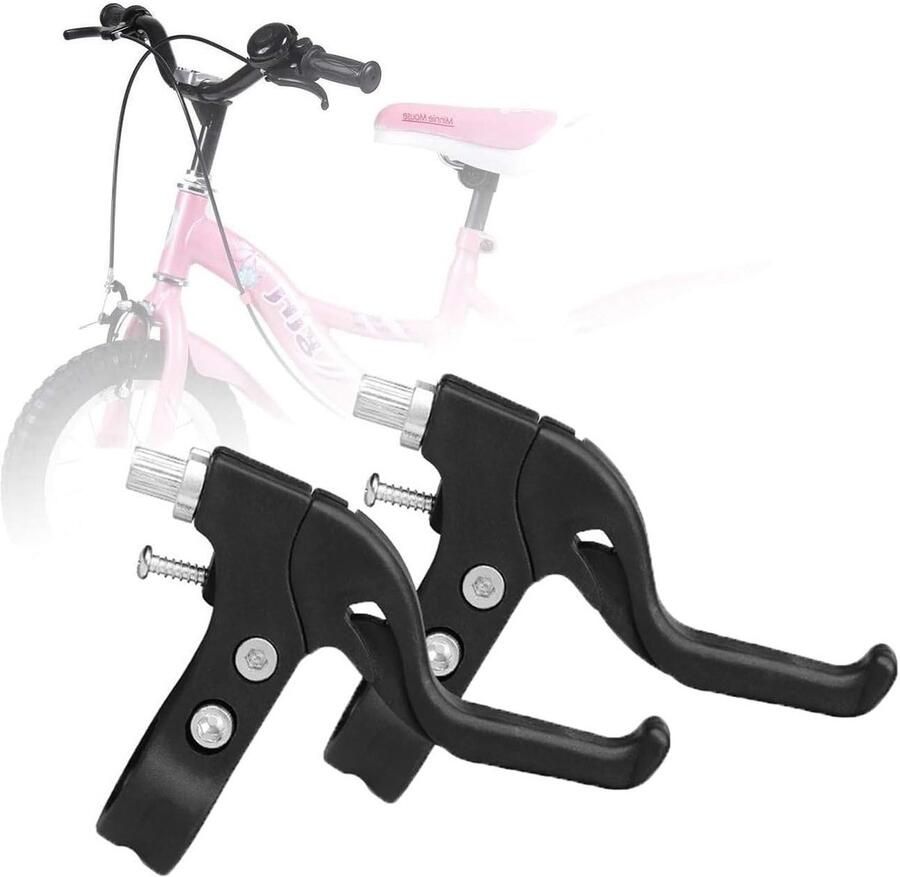 Remhendels Kinderfiets Fietsrem Paar Veilig Fietsen Ergonomisch Ontwerp Voor 22.2mm Zwart