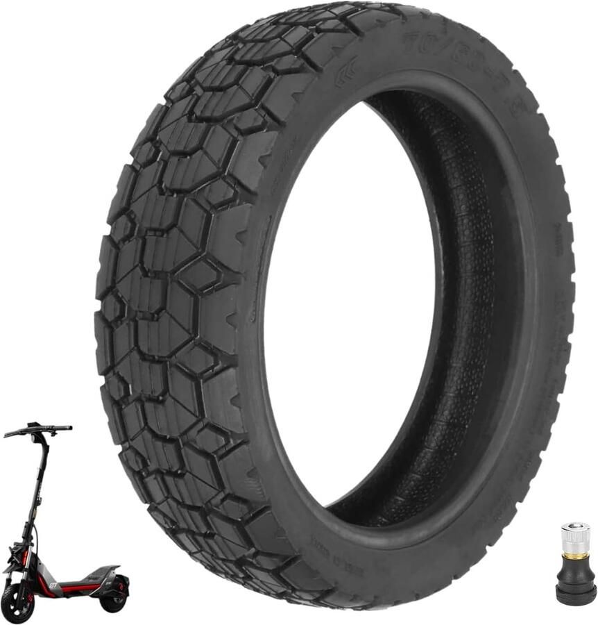 Reservebanden voor Segway Ninebot ZT3 ZT3 Pro elektrische scooter 38 5 cm (11 inch) tubeless vacuümbanden met ventiel voor achter (tubeless + ventiel)