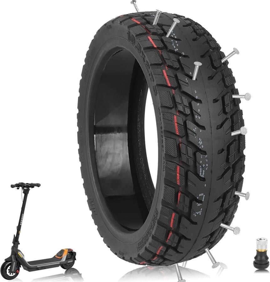 Reservewielen voor Segway Ninebot P65 P100S SU elektrische step 10 inch zelfreparatiebanden 10 5 x 2 75 tubelloze offroad-banden verdikt explosiebestendig duurzaam (1 stuks)