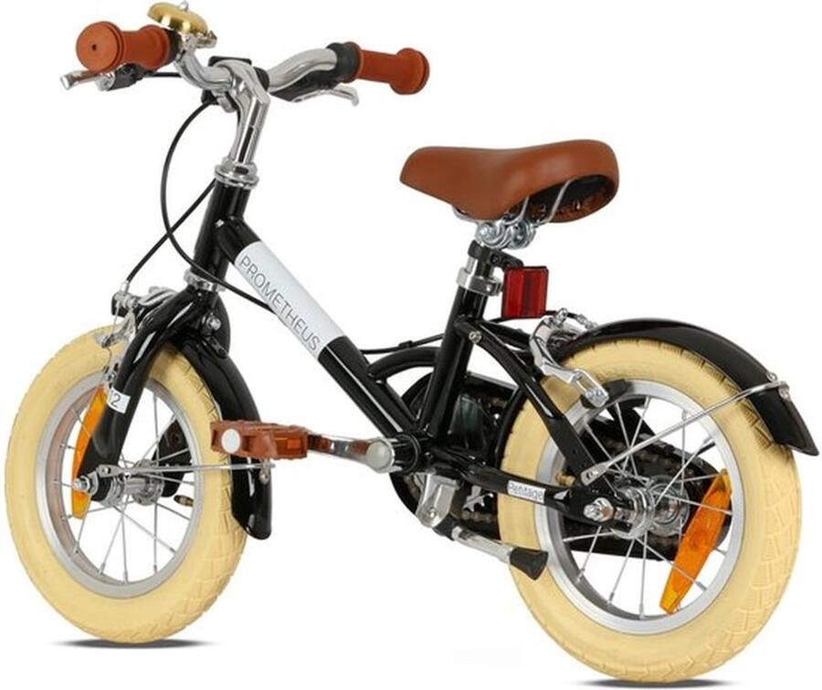 Retro Kinderfiets 12 Inch met Steunwielen Voor en vanaf 3 Jaar