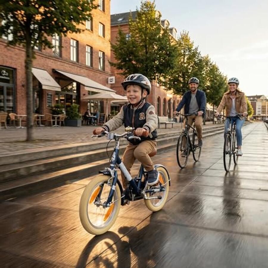 Retro Kinderfiets 14 Inch voor en Blauw
