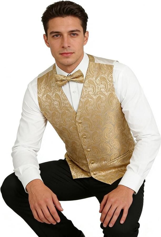 Retro Paisley 5-delige kostuumvest voor heren