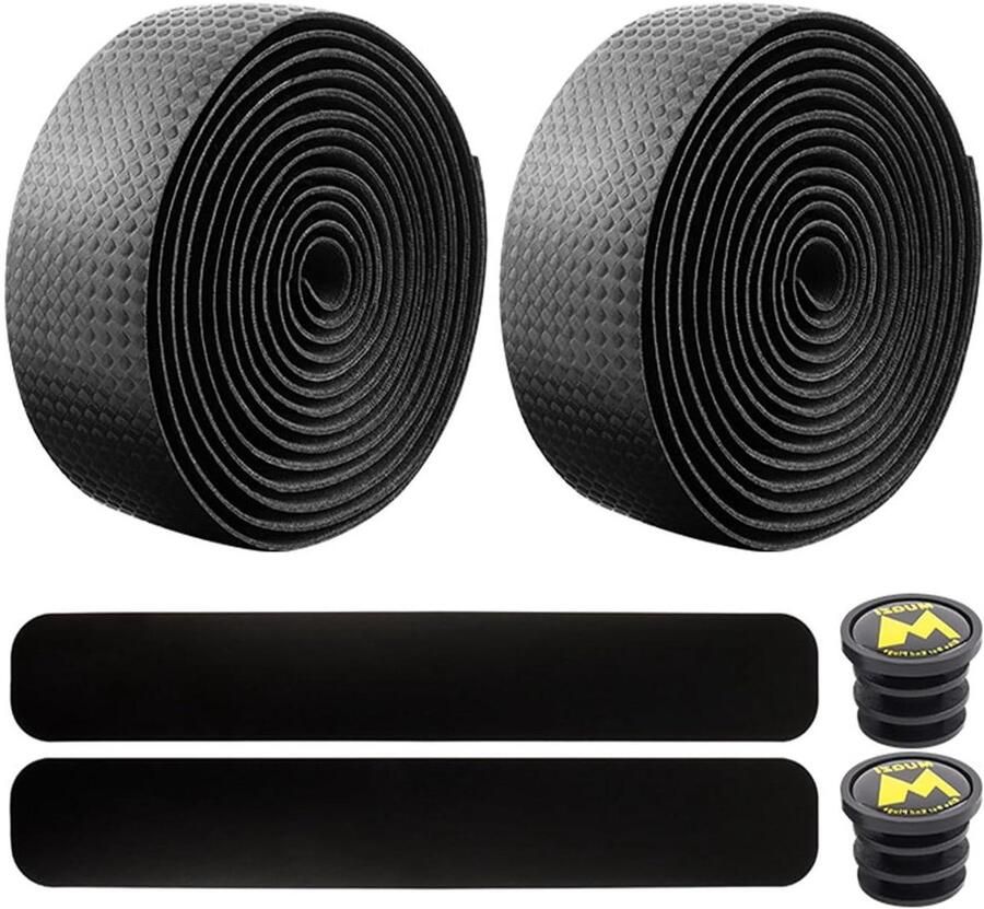 Ribbon Fietsstuurband met Antislip Grip voor MTB en Racefietsen Schokabsorberend en Inclusief Afplakband 200 x 3 cm 1 Paar
