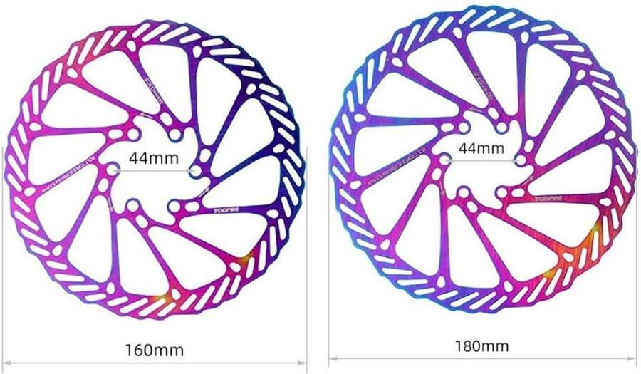 Rolin Fietsremschijf MTB 160mm 180mm Racefiets Mountainbike BMX Stadsfiets G3 180mm Schijven Geschikt voor Fietsen Zwart Grey Blue Red