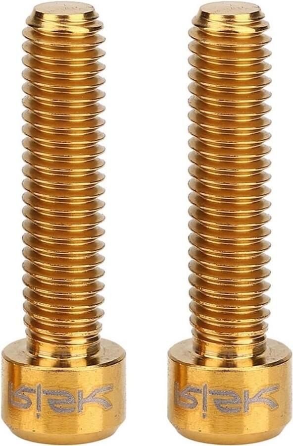 Schijfrembouten Fietsonderhoud Remklauw vastzetten Titaniumlegering Fiets M6 x25mm Geschikt voor MTB Goud 2 stuks