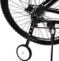 2-delige set universele steunwielen versnelling fiets trainingswielen instelbare trainingswielen kinderfiets accessoires 16 tot 22 inch (zwart) - Thumbnail 1