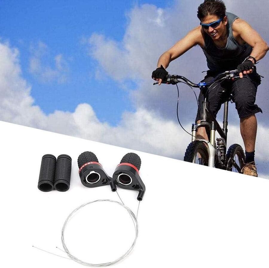 Snelheidsshifter voor mountainbike fietsversnelling handvat twist grip versnellingshendel transmissie MTB onderdelen