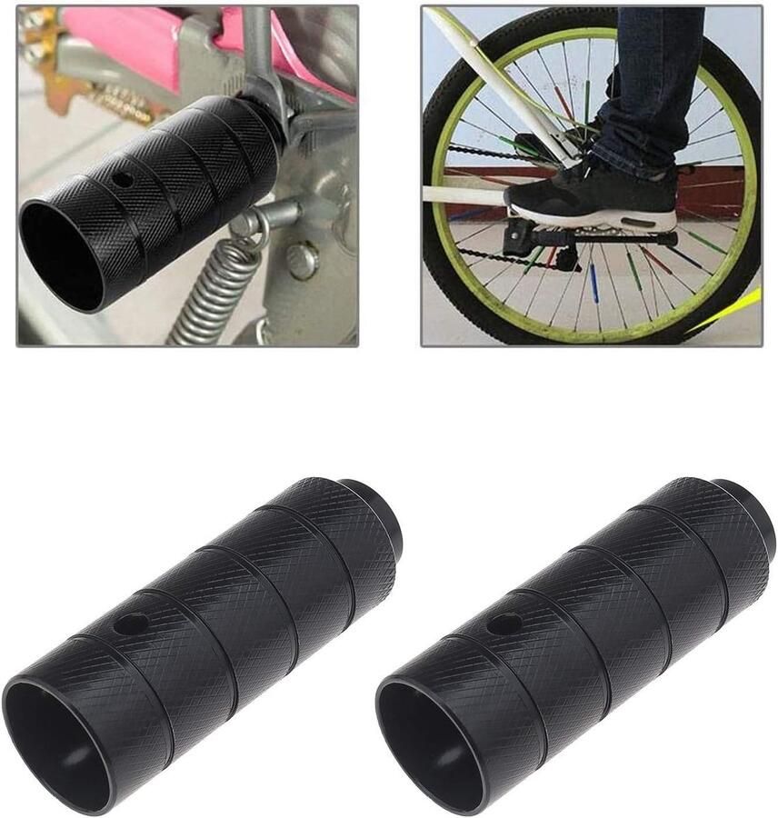 SnelShoppen 2 Paar Fiets Stunt Pegs 110x38mm Zwart Antislip BMX Voetsteunen Voor 3 8 Inch As Fietsaccessoires Voor MTB BMX En Fixie