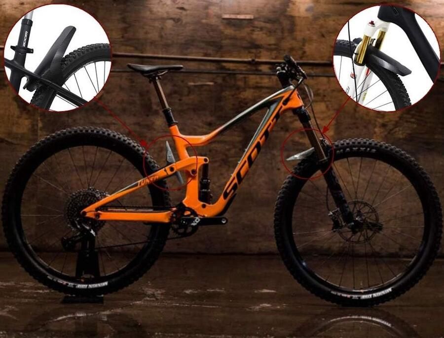 SnelShoppen 2pcs MTB Mudguard Voorvoorkeurs- en Achter Mudguard voor Mountainbike E-bike BMX met 8 Zwarte Kabelbinders Duurzaam en Lichtgewicht