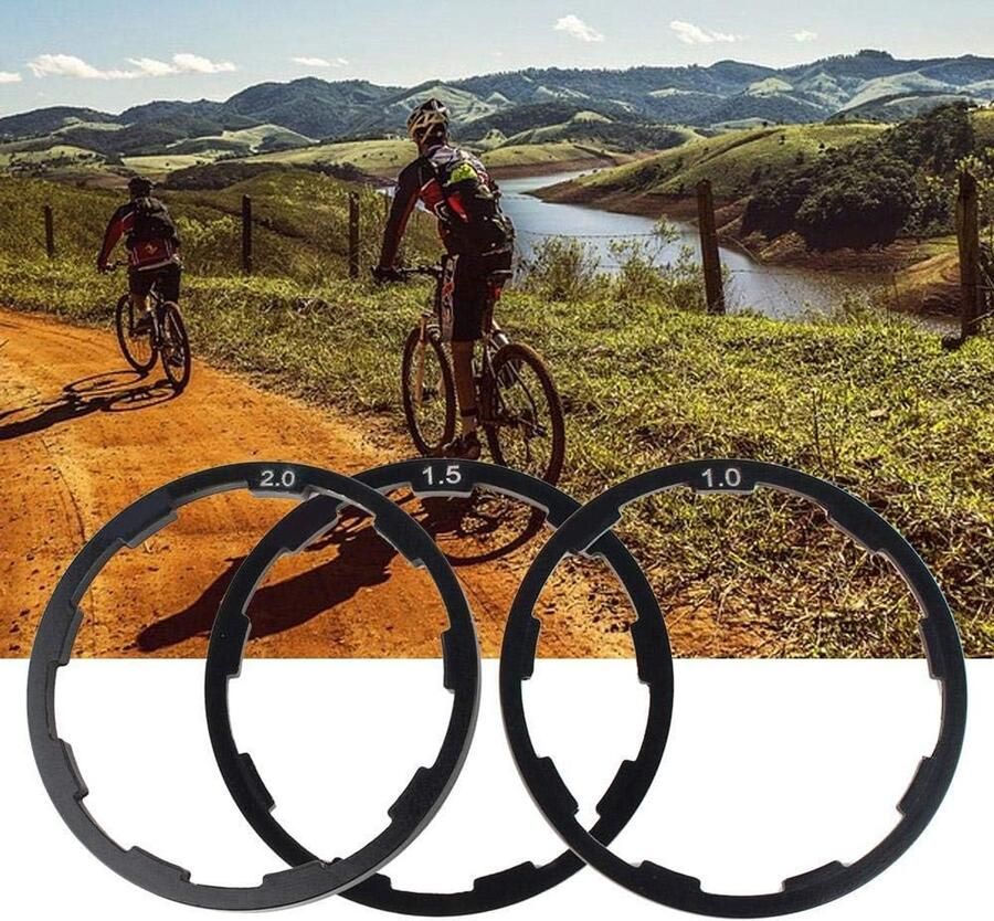 SnelShoppen 3x Fiets Flywheel Hub Spacer Gasket Aluminium Legering Ondersteuning Ring Gasket voor Mountainbike en Wegfiets