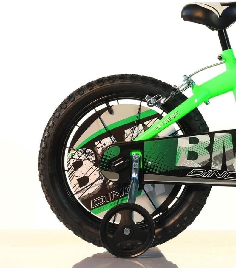 SnelShoppen BMX Fietsen voor Kinderen 14 Inch Geschikt voor Kinderen van 95 tot 115 cm Groene Kinderfiets Stabiele en Veilige Fiets voor Buiten A