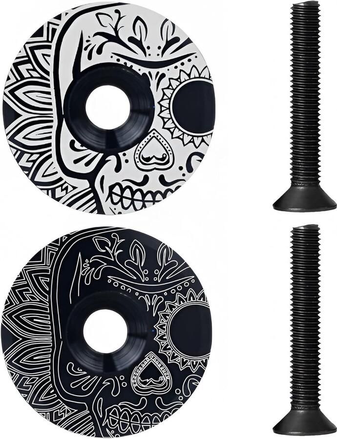 SnelShoppen Fiets Bridle Top Cap Set van 2 Koper Bescherming Aluminium Bridle Top Cap voor Mountainbike en Racefiets met Schroef