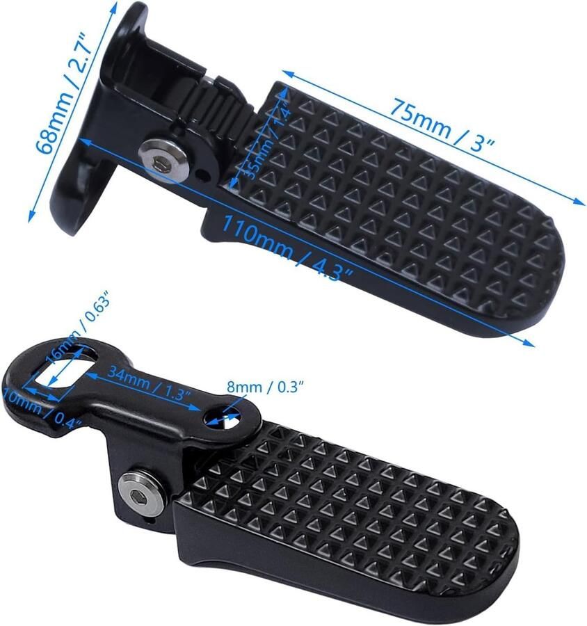 SnelShoppen Fiets Voetsteunen Aluminiumlegering Antislip Vouwfiets Mountainbike BMX Achterpedalen Vouwbaar en Ruimtebesparend