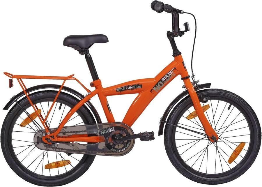 SnelShoppen Fiets voor Kinderen 18 Inch Stoere Jongensfiets met Geen Beperkingen Robuuste Kinderfiets in Blauw Perfect voor Avontuurlijke Ritj