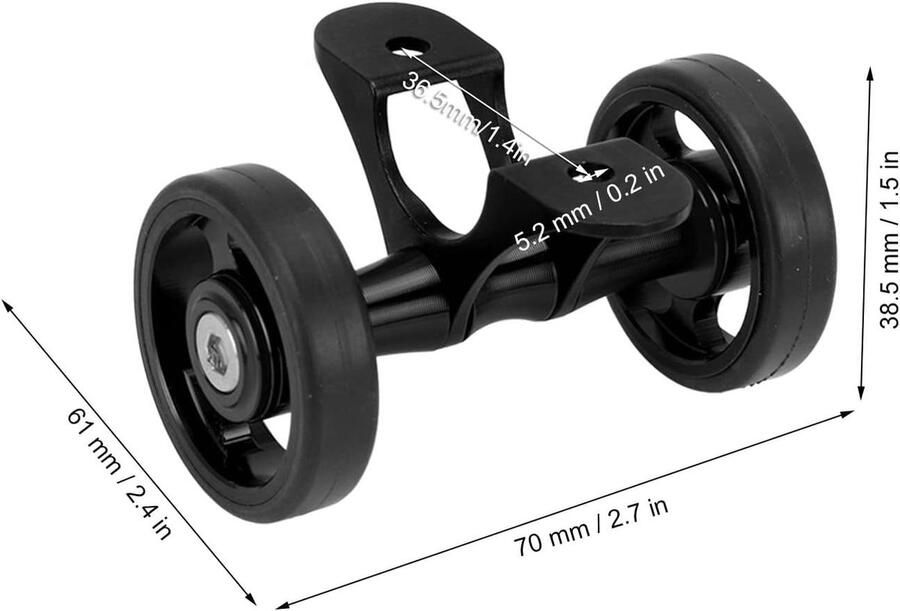 SnelShoppen Fietsmudguard Easywheel Achterwiel Mudguard Dubbele Roller Lichtgewicht Staal Geschikt voor Dahon Brompton Vouwfiets Accessoires