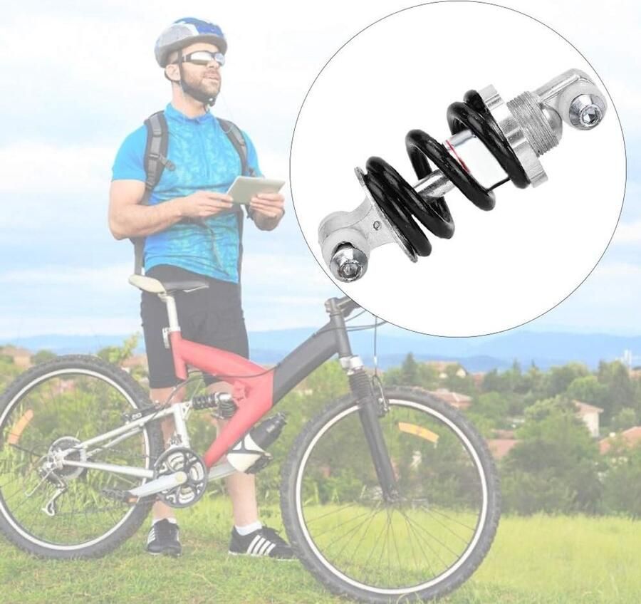 SnelShoppen Fietsschokdempers Metalen Mountainbike Achtervering Bumper Veer Schokdempers Fietsonderdelen 100mm 650 Pond