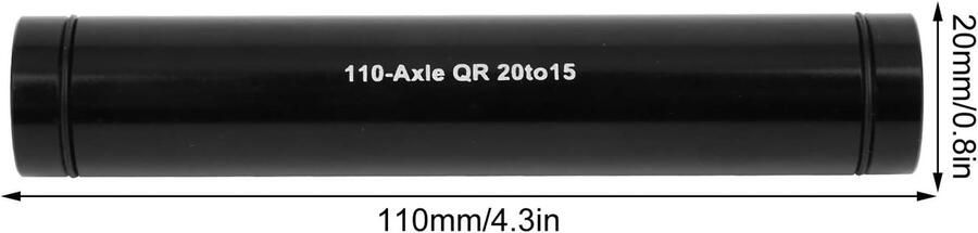 SnelShoppen Fietswiel Voorvorkas 20mm naar 15mm Mountainbike Voornaaf Aluminium Fietsaccessoires Licht en Compact
