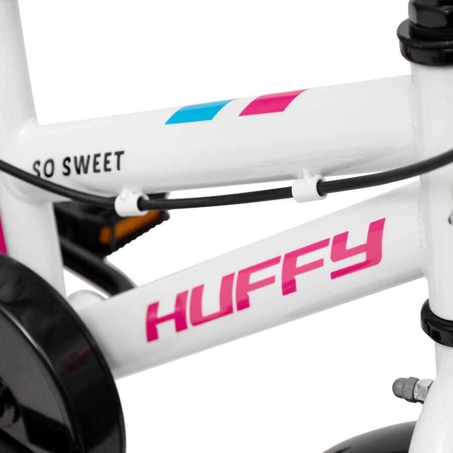 SnelShoppen Huffy So Sweet 12 inch Kinderfiets Wit voor 3-5 Jaar Veilig Stijlvol Lichtgewicht en Ondersteunend voor Kinderen Fiets voor Buiten