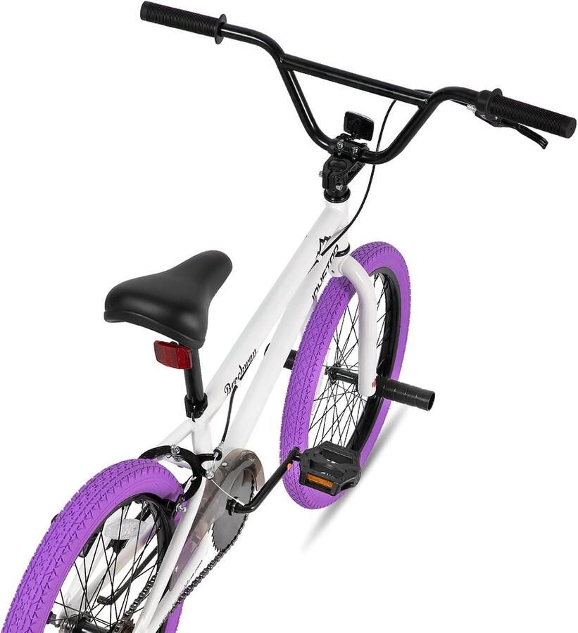 SnelShoppen JOYSTAR Gemsbok Freestyle Kinderfiets 20 inch voor en Paars Standaard Geschikt voor 7-11 Jaar Fiets voor Buitenspele