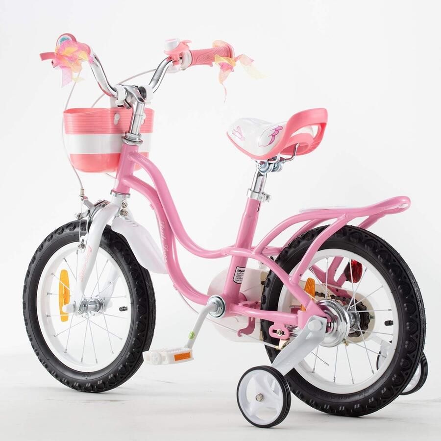 SnelShoppen Meisjes Kinderfiets 12 Inch Roze RoyalBaby Little Swan Fiets voor Kinderen Ideaal voor Buitenspelen Veilig & Comfortabel Perfect vo