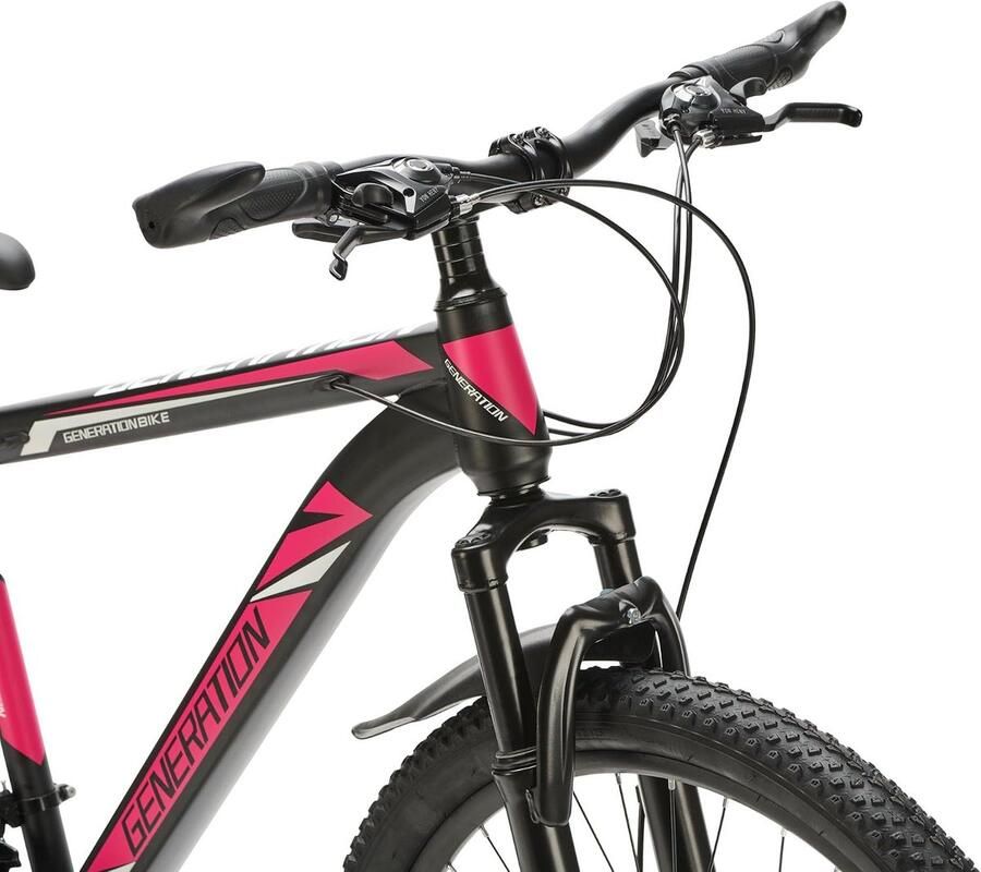 SnelShoppen Mountainbike 26 inch Roze Zwart met Modderschermen Geschikt voor Kinderen 10-14 Jaar 21 Versnellingen Krachtige Schijfremmen Vering