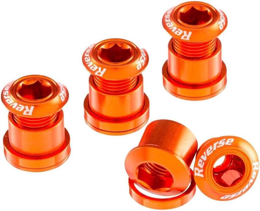 SnelShoppen Reverse Kettingplaatschroef + moer aluminium 4 stuks Lichtgewicht 9 g Perfect voor MTB Fietsen