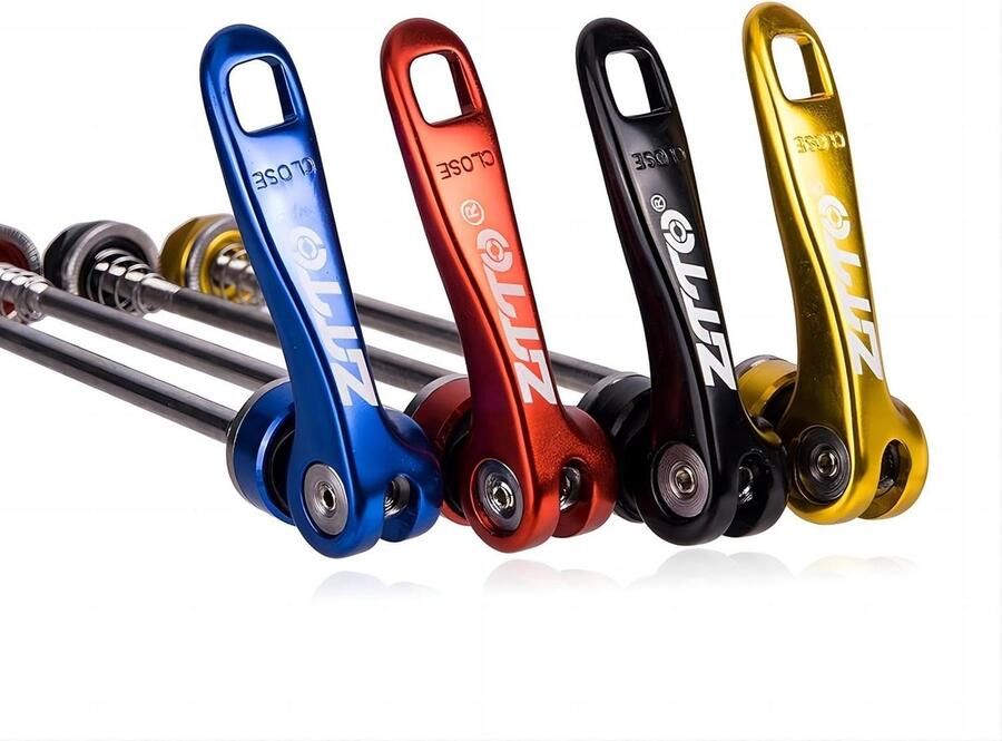SnelShoppen Snelspanners Fiets Aluminium Voor- en Achterwiel MTB Skewers Lichtgewicht 115g Rood Duurzaam en Sterk voor Mountainbike en Stadsfiets