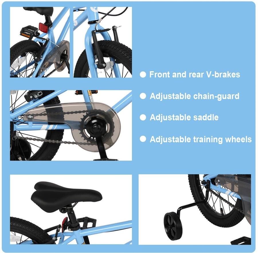 Solidchoice 16 Inch Kinderfiets voor Jonge Fietsers