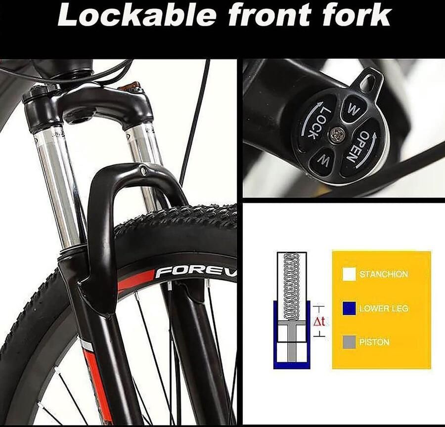 Solidchoice 26 Inch Mountainbike met 24 Snelheden en Stalen Frame