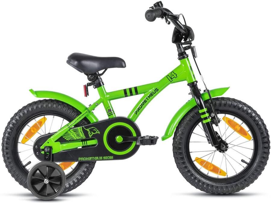 Solidchoice- Kinderfiets 14 Inch Fiets voor Met Zijwieltjes Terugtraprem Veiligheid Design Hoogwaardige Kwaliteit
