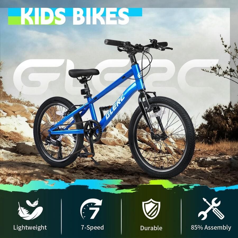 Solidchoice Kinderfiets 20 24 Inch met 7 Versnellingen en V-Brakes