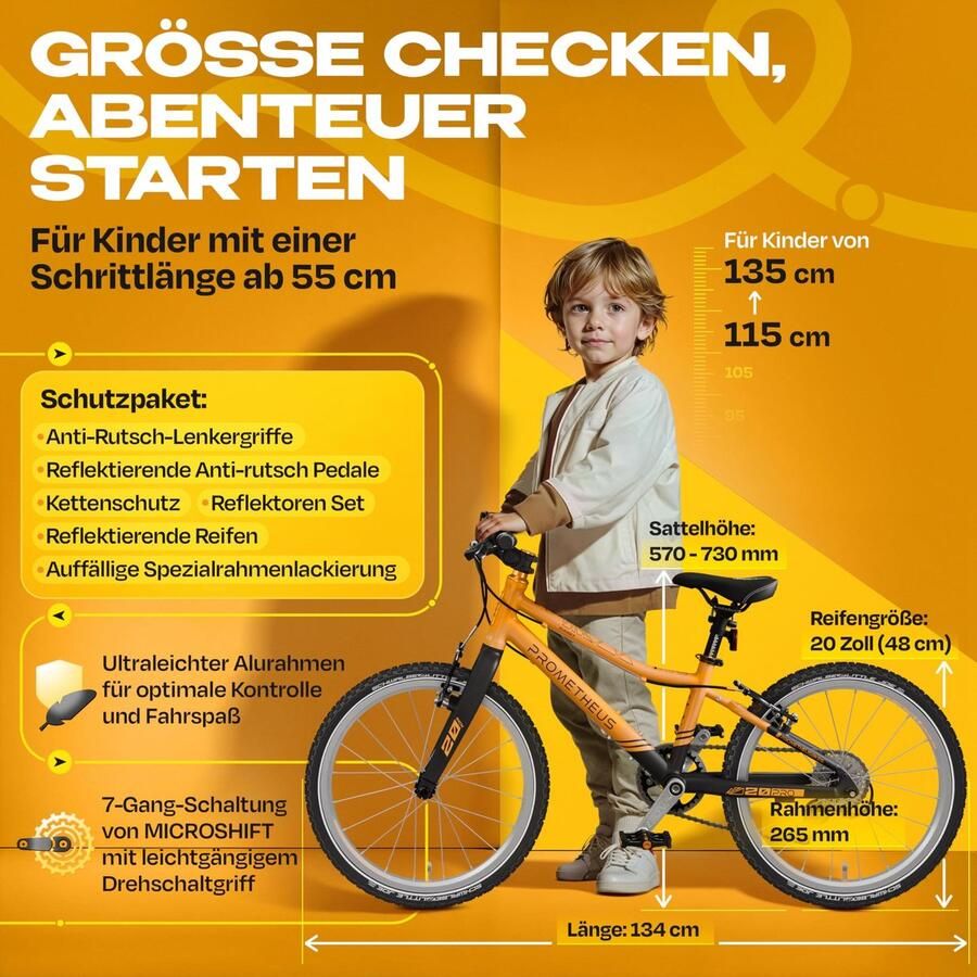 Solidchoice Premium Kinderfiets 20 Inch voor en