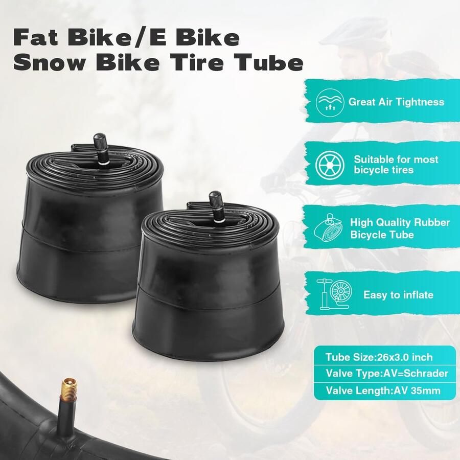 Solidchoice Set van 2 E-bike Fietsbanden 16 20 26x3.0 Inch met Binnenbanden