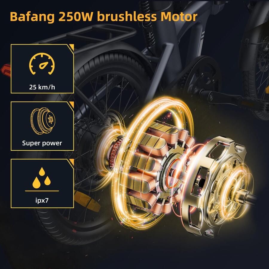 Solidchoice Vouwbare Elektrische Fiets 20 Inch met Bafang Motor