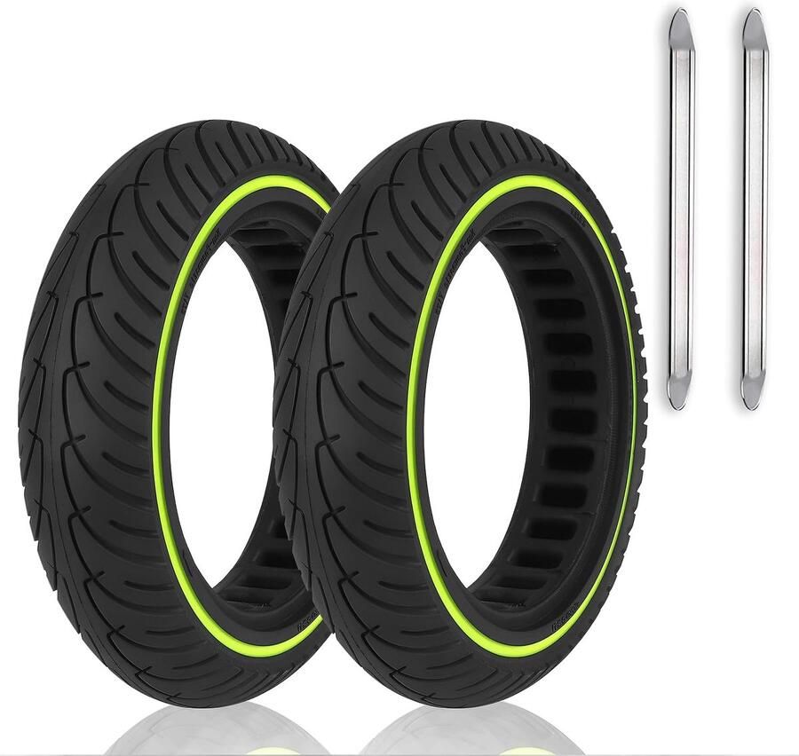 Solide wielen voor elektrische step 8 5 inch banden lichten op in het donker lekvrije wiel compatibel met Xiaomi Scooter M365 Xiaomi 1S Pro2 Cecotec Serie A (fluorescerend 2u)