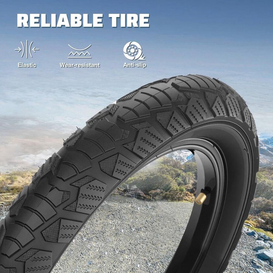 SolidKeus Set van 2 Vouwbare Fietsbanden 16 Inch voor E-Bikes en Kinderen