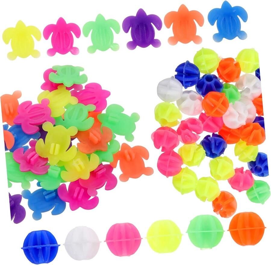 Spaak Decoratieset Fiets Accessoires Kinderfiets Versieren 61 Stuks 1.6X1CM Gekleurd